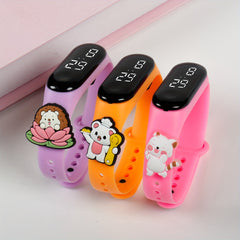 3pcs Animal Doll Electronic Bracelet Watch Set LED for Family Gift