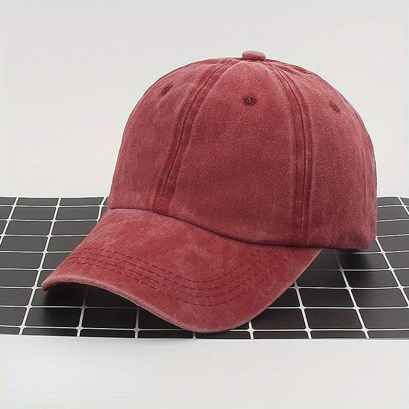 Distressed Denim Baseball Cap Vintage Ball Cap