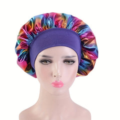 Laser Elastic Hair Bonnet Candy Y2K Sleeping Night Cap