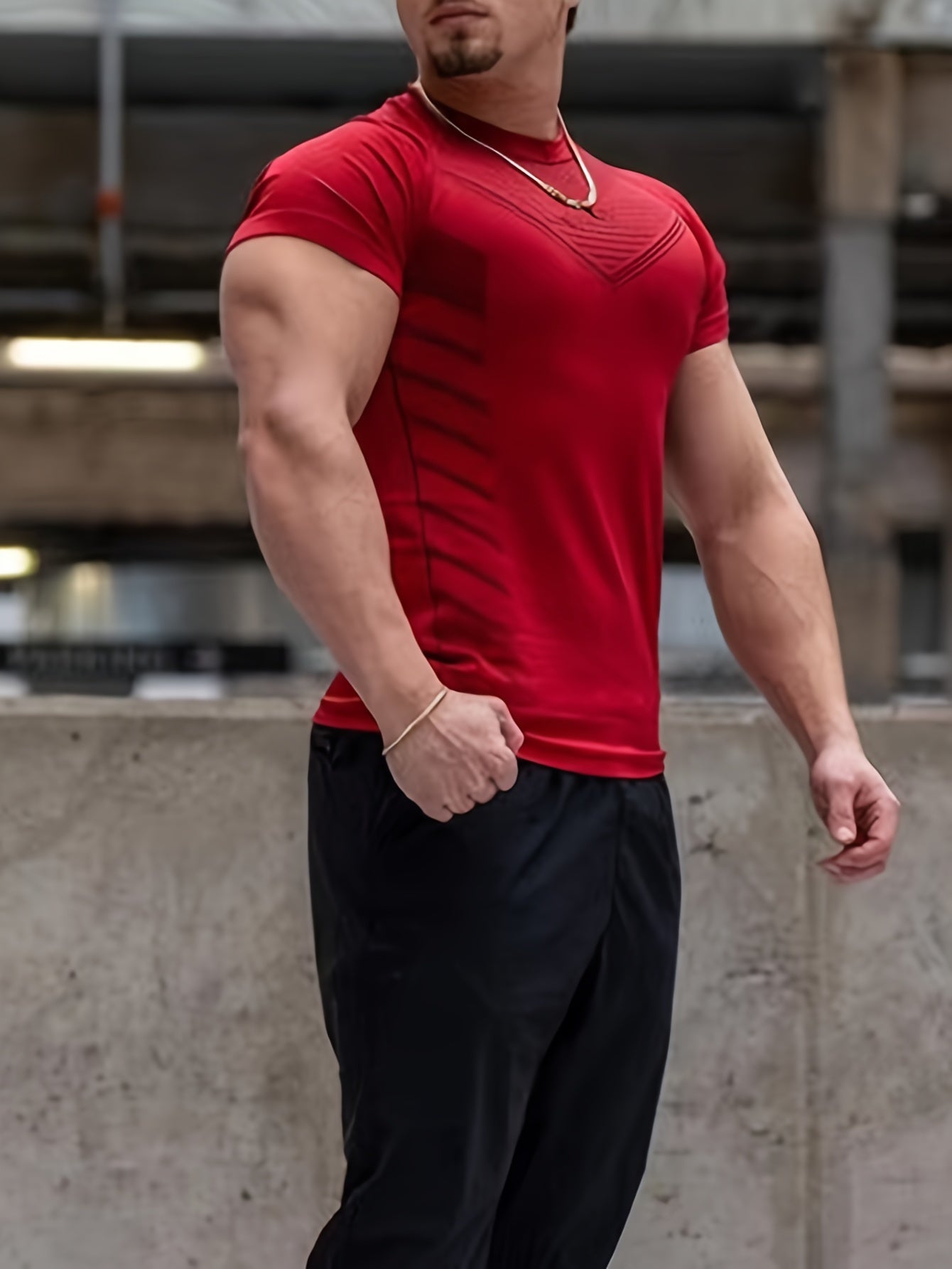 Men's Fitness Compression Shirt Short Sleeve Athletic Baselayer Undershirt
