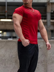 Men's Fitness Compression Shirt Short Sleeve Athletic Baselayer Undershirt