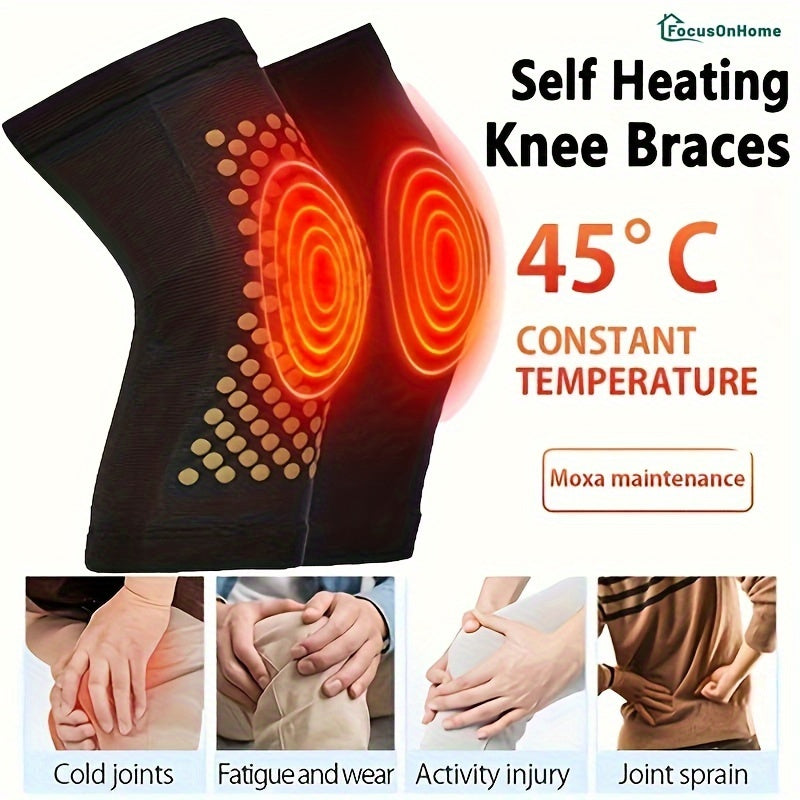 1 Pair Short Artemisia Knee Pads, Cold Protection, Fall & Winter