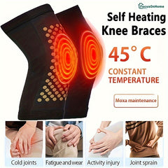 1 Pair Short Artemisia Knee Pads, Cold Protection, Fall & Winter