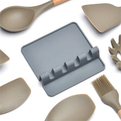 Silicone Utensil Rest Prevents Spoon Drips