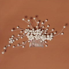 Bride Wedding Hair Combs Rhinestone Pearl Bridal Hair Pieces