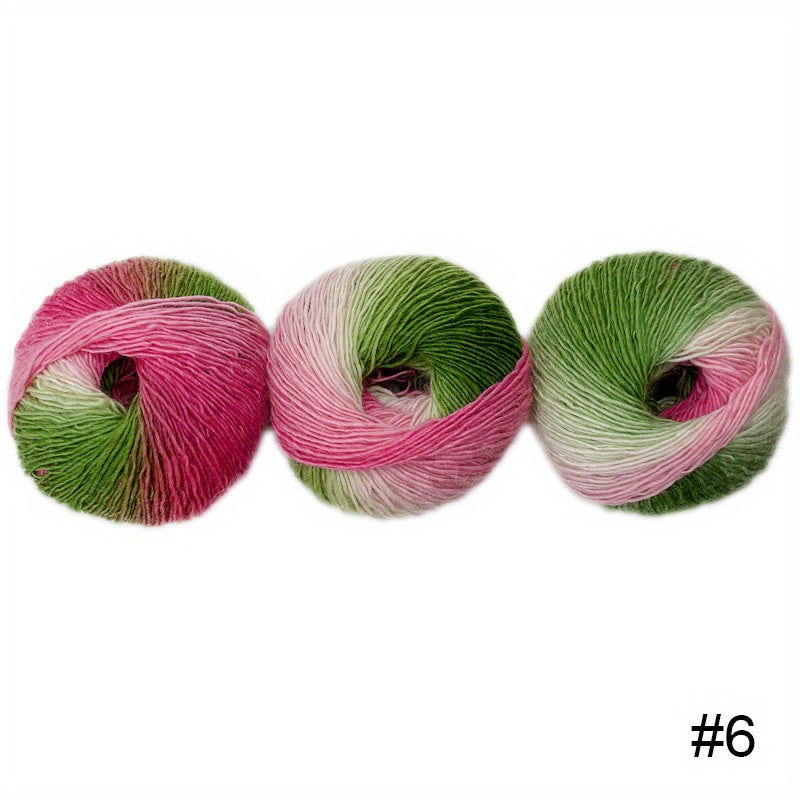 3pcs 100% Wool Colored Yarn for Knitting Crochet Scarf Sweater 150g