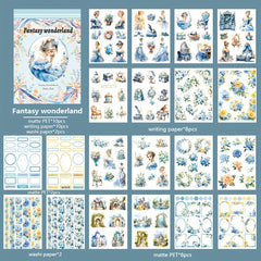 20 Die Cut Retro Character Retro Flower Architecture Stickers Book
