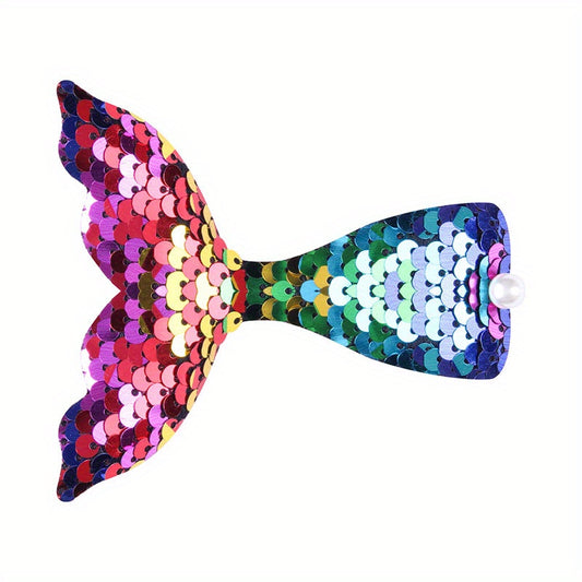 Gradient Holographic Fishtail Hair Clip Y2K Hair Accessories