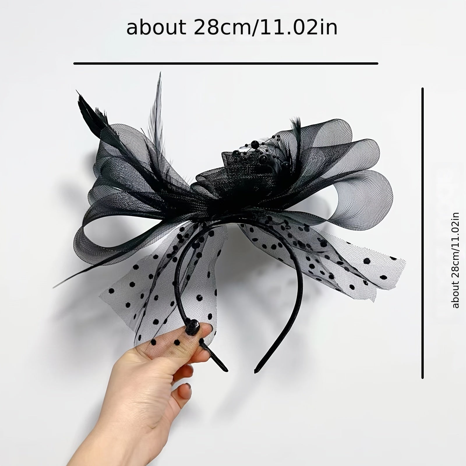 Women's Fascinator Tea Party Hat Mesh Veil Derby Wedding Clip Headband