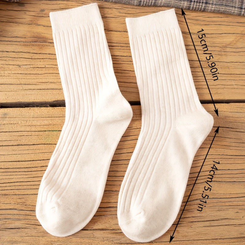 10 Pairs Boy's Crew Socks Breathable Comfy Casual Style Unisex Socks