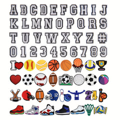 60pcs Sports Charms for Shoe Decoration Baseball Hockey Softball Soccer Football