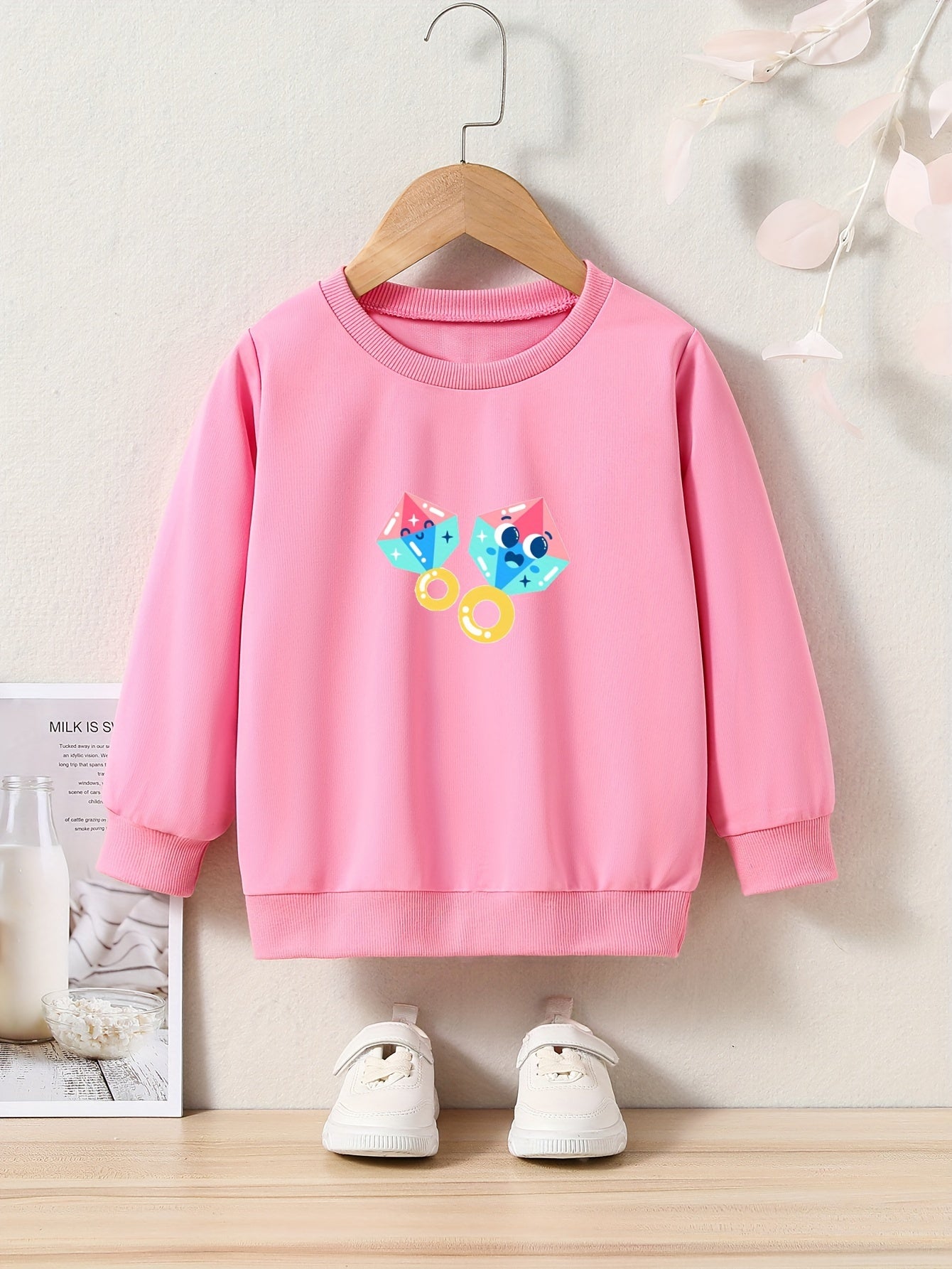 OERYUI Cartoon Diamond Ring Sweatshirt Kids Clothes
