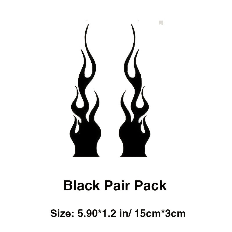 Flame Reflective Car Stickers Motorsports Stripe Stickers Waterproof