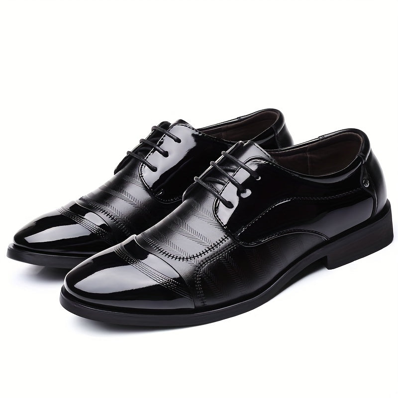 Men's British Style Derby Shoes - Wedding Business Dress Shoes