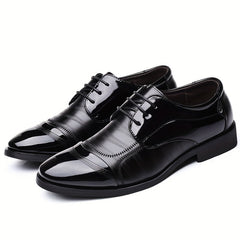 Men's British Style Derby Shoes - Wedding Business Dress Shoes