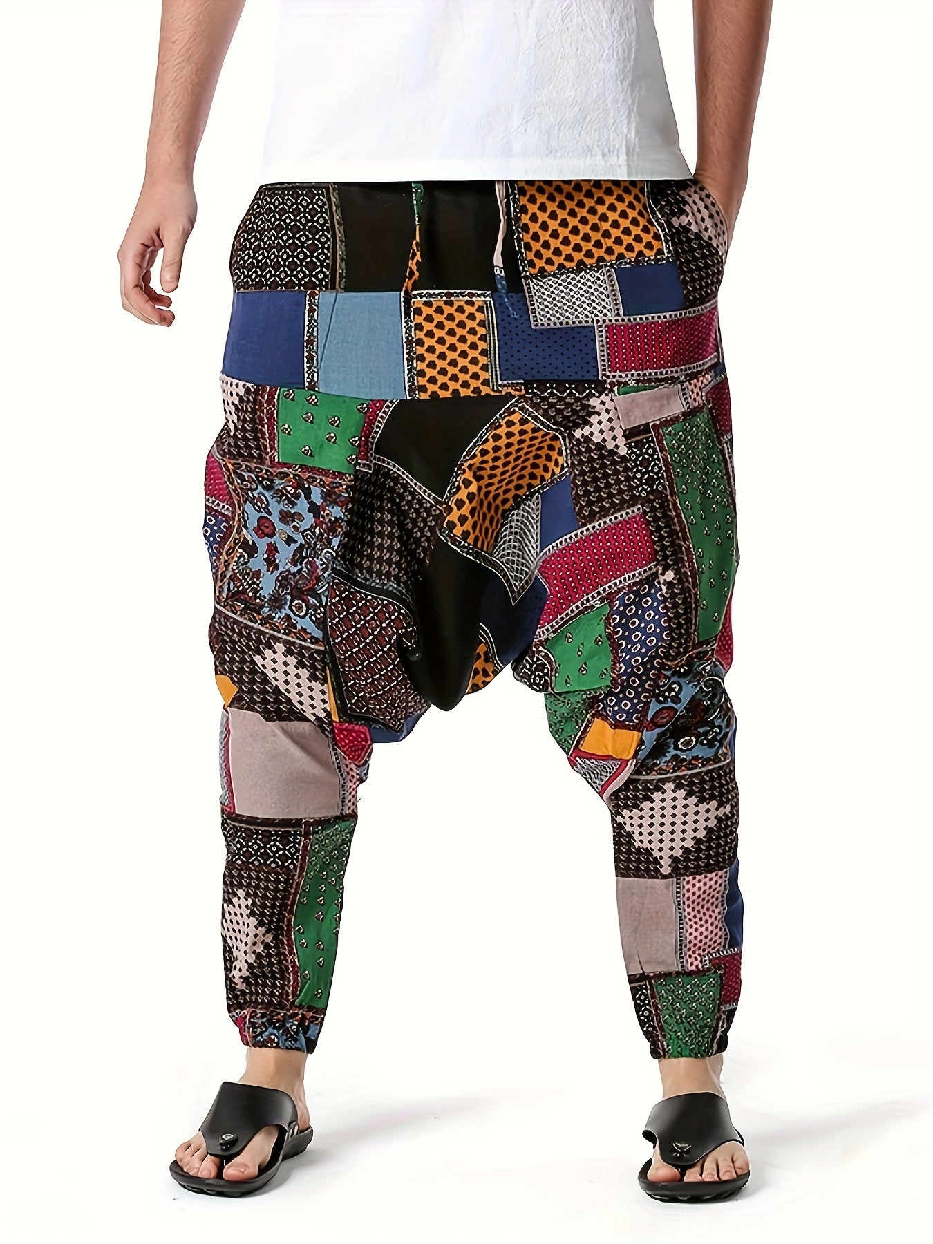 Men's Bohemian Harem Pants Beach Yoga Trousers