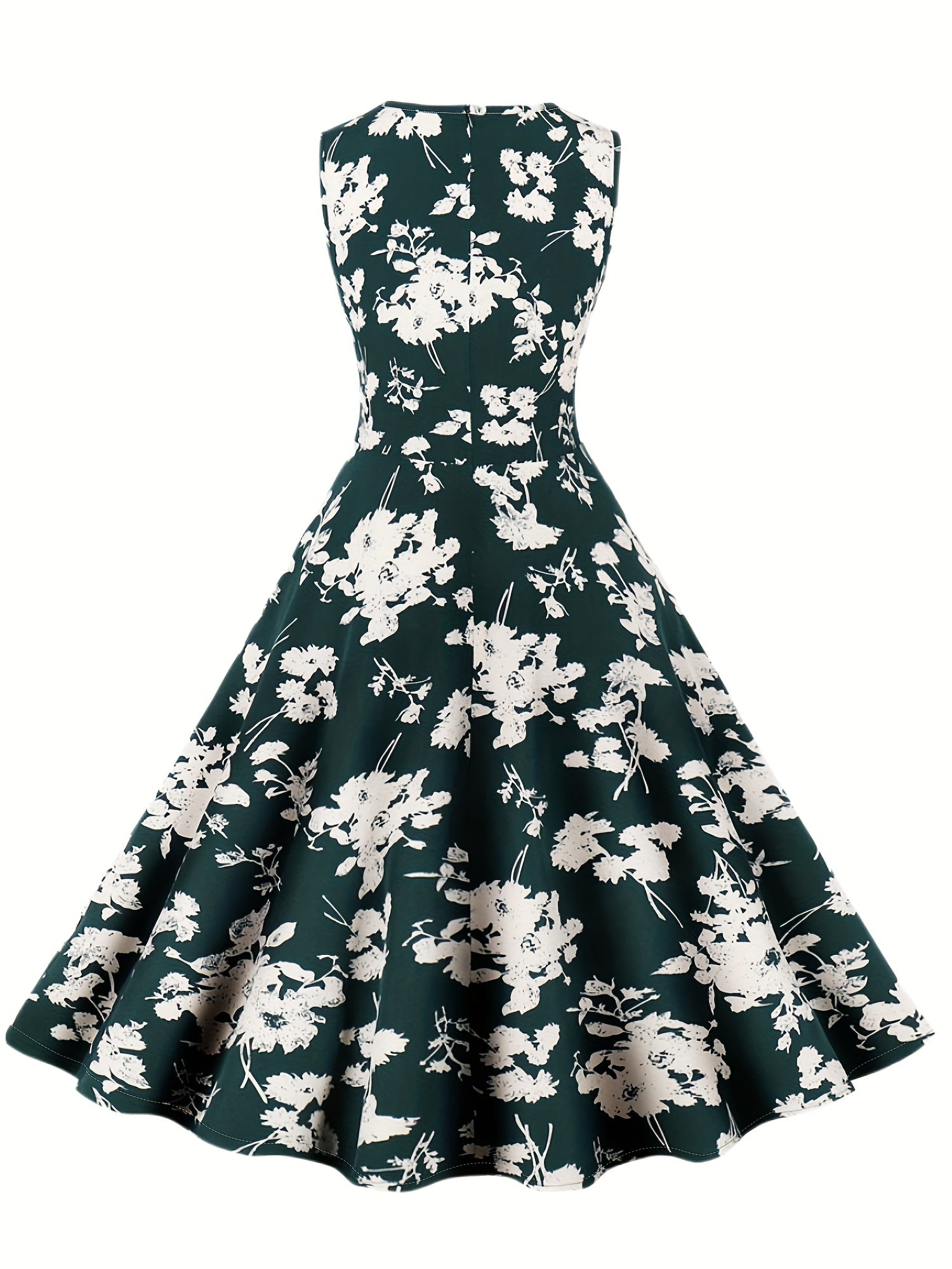 Floral Print Tank Dress Sleeveless A Line Summer Dress