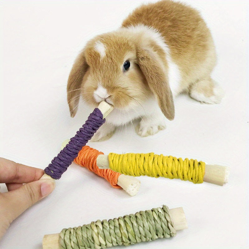 Pet Straw Paper Braided Sweet Bamboo Roll Molar Food Snack Toy