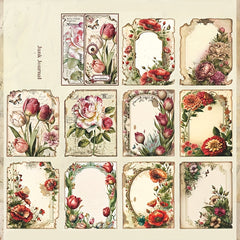 30pcs Vintage Flowers Plant Animal Material Paper Retro Paper Deco Scrapbooking