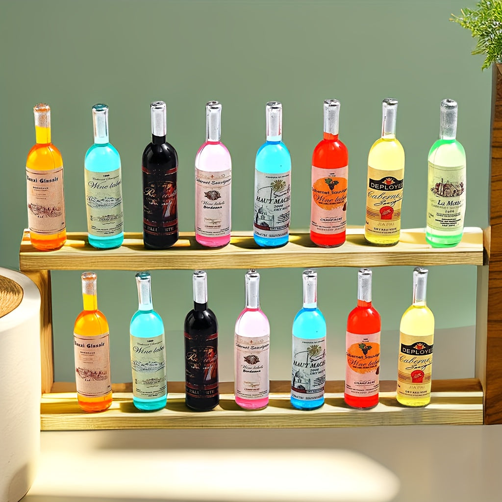 30pcs Mini Champagne Bottle Doll House Game Accessories DIY Decoration