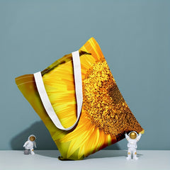 Sunflower Series Printed Eco Friendly Shopping Tote Bag