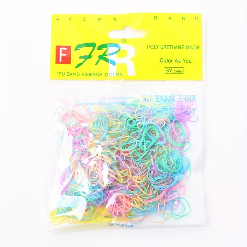 500pcs Colourful Rubber Bands Hair Accessories Kids