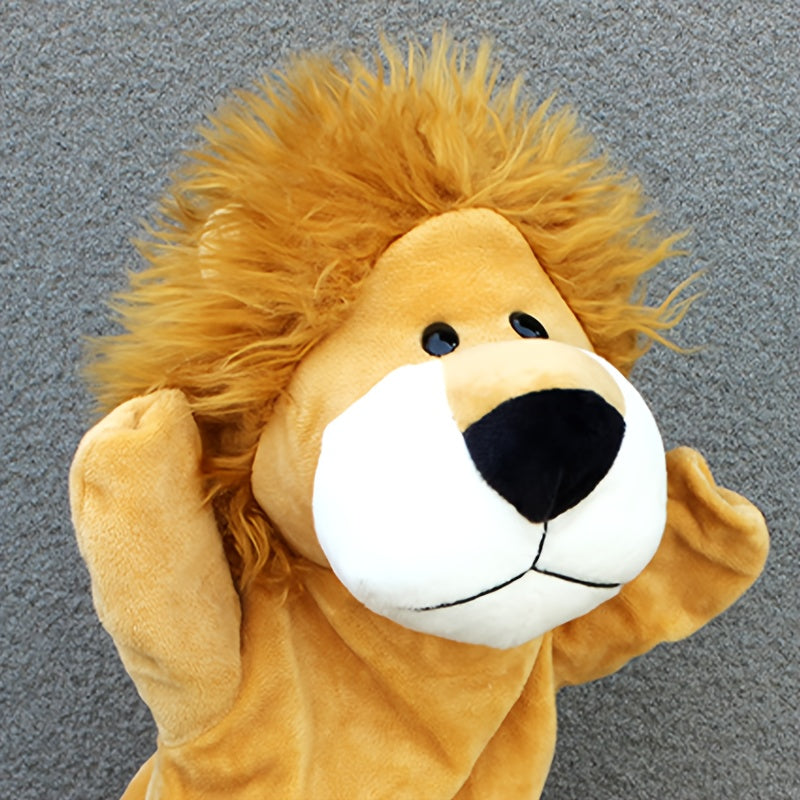 Adorable Lion Hand Puppet Cartoon Animal Plush Toy for Kids