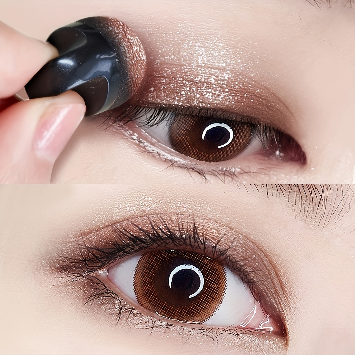 Carslan Magic Diamond Pearly Eyeshadow Palette with Sponge and Mirror