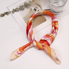 Women's Satin Square Scarf Large Neckerchief Accessory
