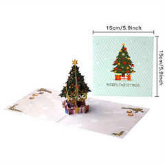 3D Christmas Greeting Card Handwritten Message Creative Gift