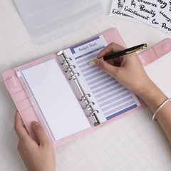 8pcs A6 Waterproof PVC Cash Envelopes for 6 Ring Binder