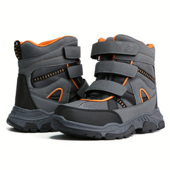 Girls Snow Boots with Bowknot Decor - Outdoor Non-slip Winter Boots