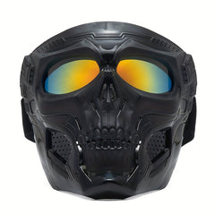 Skull Mask Full Face Tactical Masks PC Lens Halloween Motorcycle Goggles