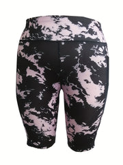 Tie Dye High Rise Waist Skinny Shorts