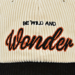 WONDER Embroidery Corduroy Baseball Cap Block Adjustable Hat