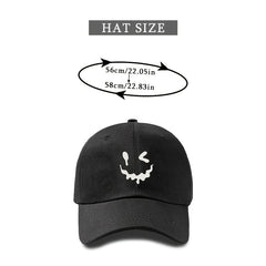 Melting Face Baseball Cap Casual Adjustable Sports Hat Womens Mens Unisex