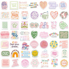 100pcs Pastel Inspirational Stickers Vinyl Waterproof Motivational Stickers