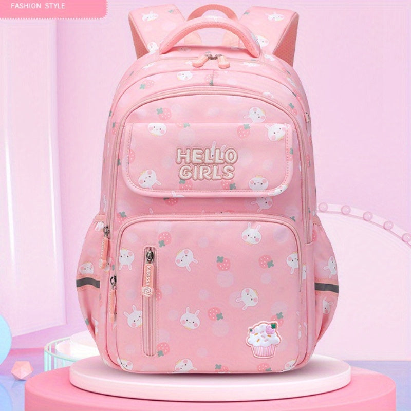 Cartoon Bunny School Bag Large Capacity Backpack for Kids