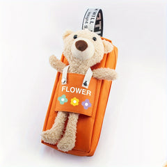 Bear Pencil Bag Double layer Large capacity Stationery Bag