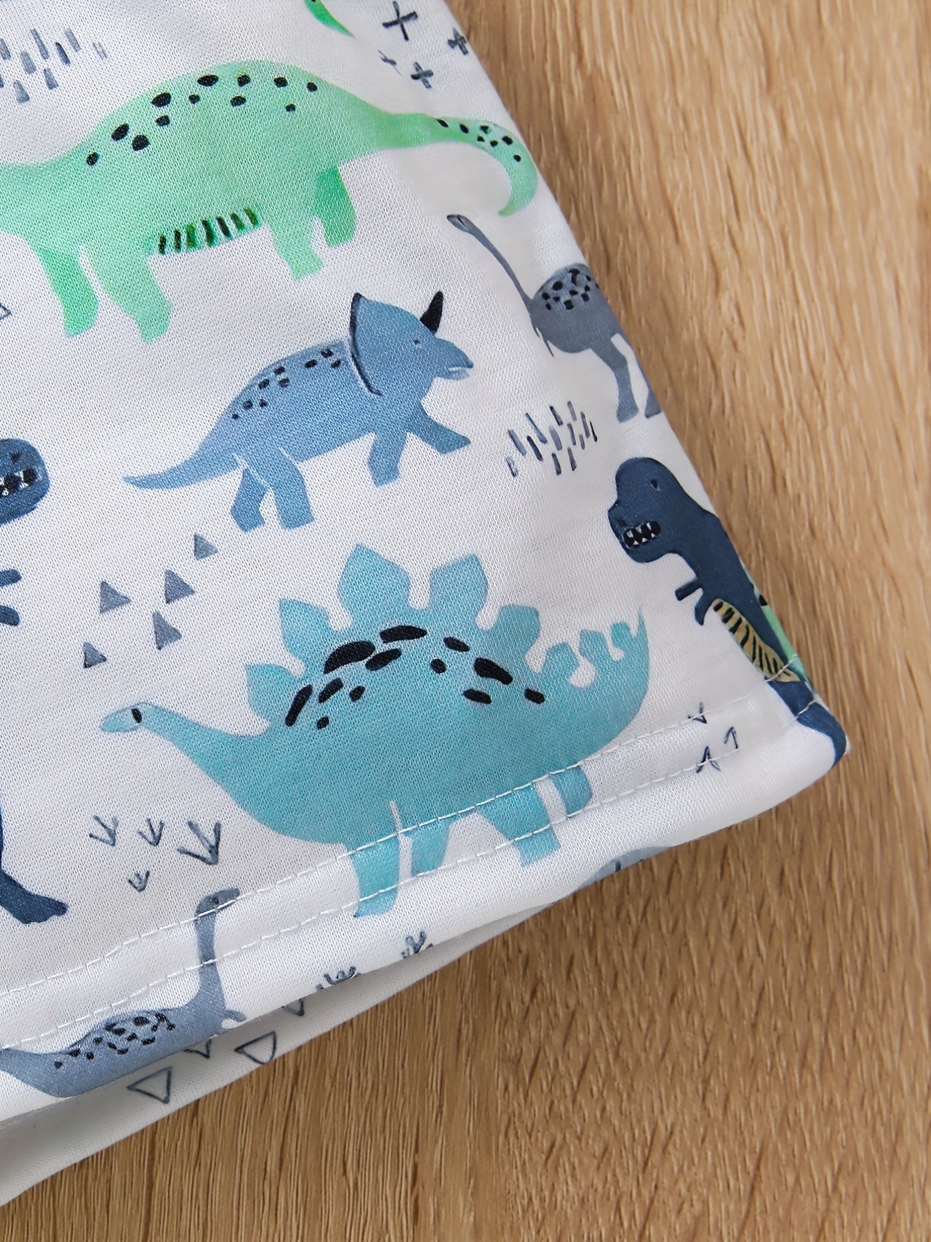 Boys Dinosaur Print Casual Outfit T-shirt & Shorts Set
