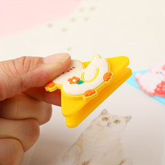 1pc Cartoon Triangle Clip Test Paper Storage Documents Corner Clip Stationery