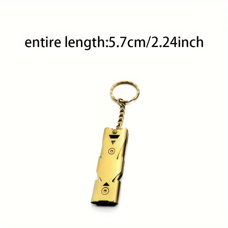 Double Tube Survival Whistle Stainless Steel