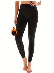 Fleece Sports Yoga Leggings High Stretch Workout Running Fitness Pants