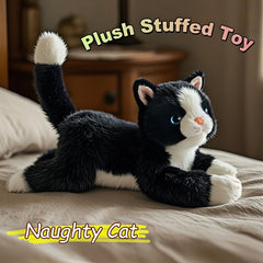 Realistic Lying Position Cat Doll Stuffed Toy