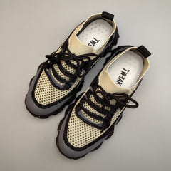 Women's Mesh Sneakers Lace Up Low Round Toe Non Slip Shoes
