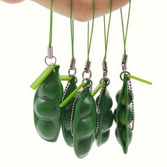 Creative Edamame Key Chain Squeezes Edamame Pendant Charm Keychain