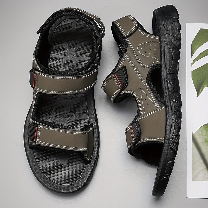 Men's Comfortable Beach Sandals Non Slip Hook And Loop Summer Shoes