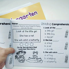 Kindergarten English Reading Comprehension Exercise Book with Pictures