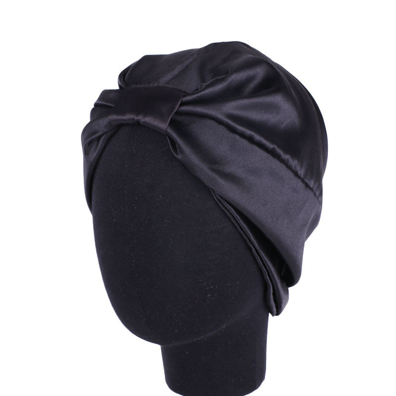 Double Layered Stretch Bandana Hat Bonnet Women Sleep Shower Cap