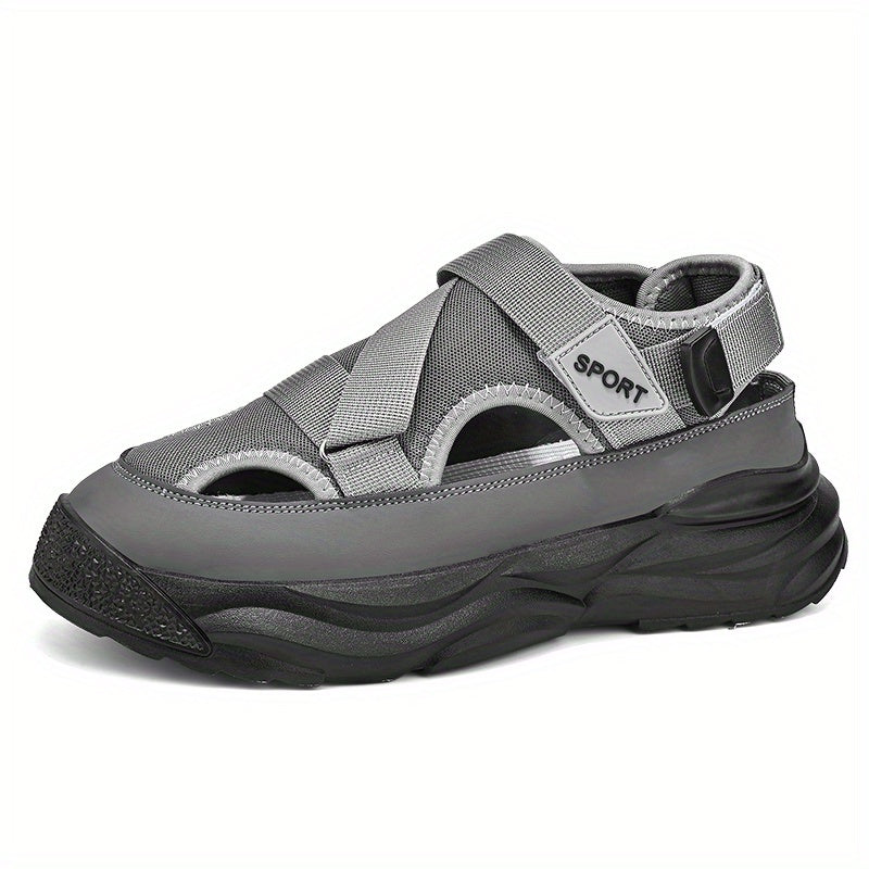 Men's Platform Sandals Non Slip Closed Toe Outdoor Beach Shoes